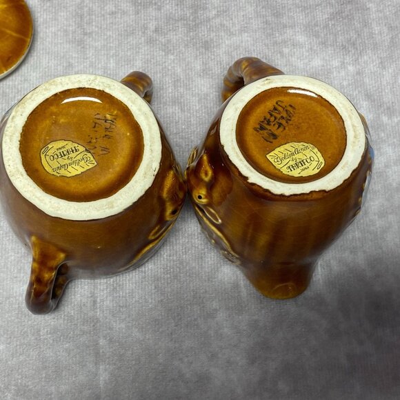 2PC Oklahoma Native American Art Cream + Sugar Golden Aspen by Thrifco Japan - Picture 8 of 11